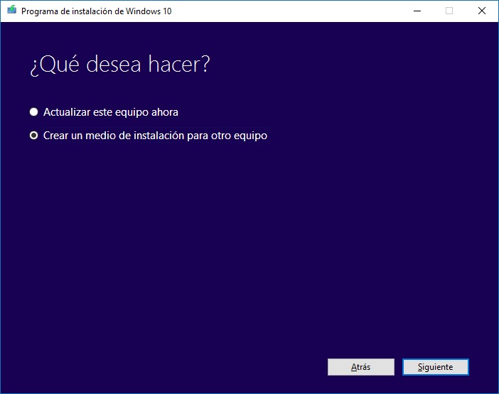 Windows10 - Herramienta creación medios paso1