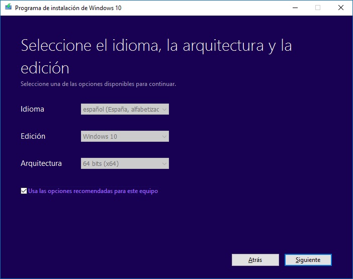 Windows10 - Herramienta creación medios paso2