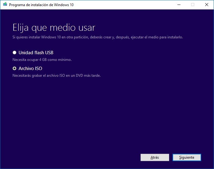 Windows10 - Herramienta creación medios paso3