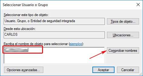 Seleccionar usuario propietario de la clave de registro protegida - Windows 10