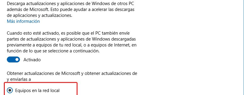 Actualizaciones punto a punto - Windows 10